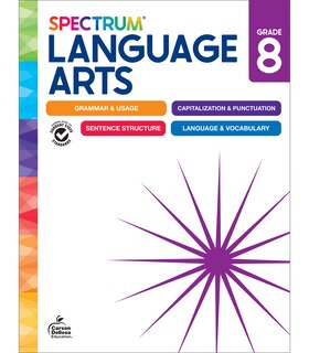 Front cover_Spectrum Language Arts Workbook, Grade 8