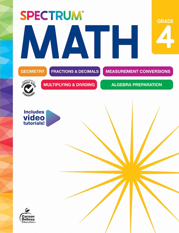 Front cover_Spectrum Math Workbook, Grade 4
