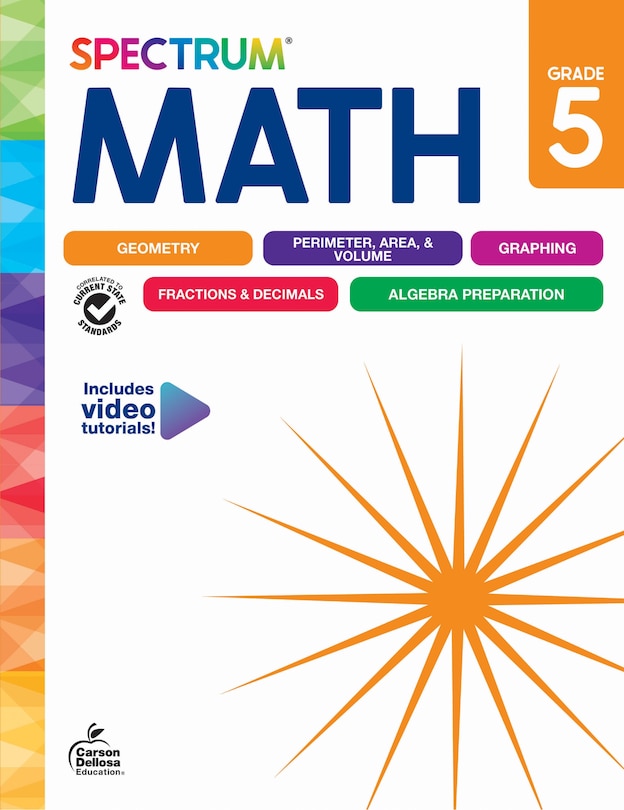 Couverture_Spectrum Math Workbook, Grade 5