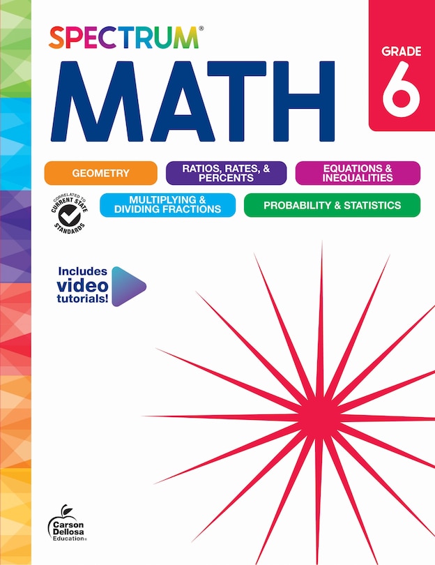 Front cover_Spectrum Math Workbook, Grade 6