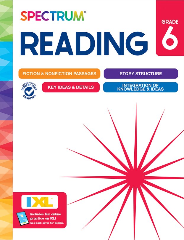 Front cover_Spectrum Reading Workbook, Grade 6