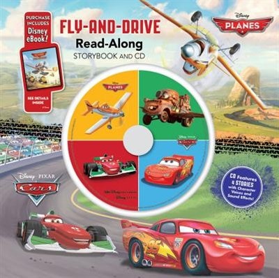 Cars / Planes Fly-and-Drive Read-Along Storybook and CD: Purchase Includes Disney eBook! | CD Features 4 Stories with Character Voices and Sound Effects!