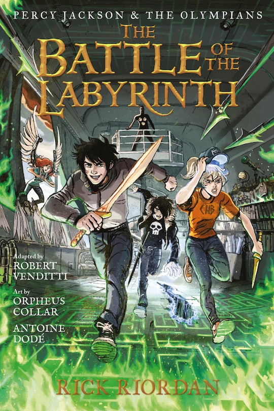 Front cover_Percy Jackson and the Olympians: Battle of the Labyrinth: The Graphic Novel, The-Percy Jackson and the Olympians