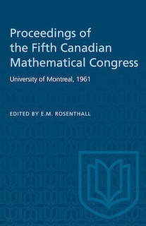 Front cover_Proceedings of the Fifth Canadian Mathematical Congress
