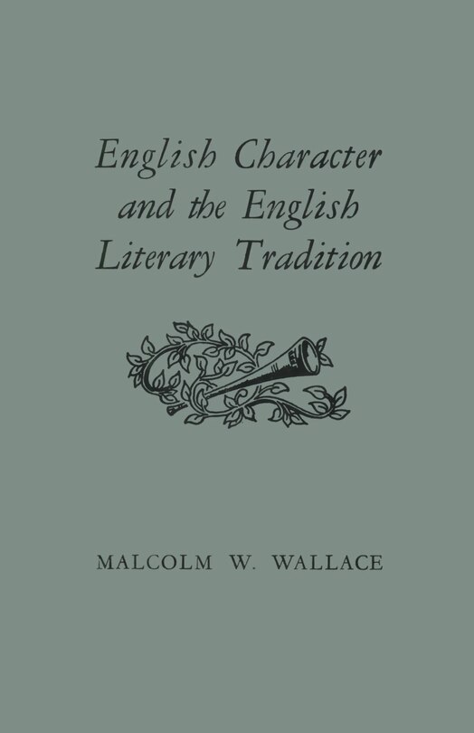 Couverture_English Character And The English Literary Tradition