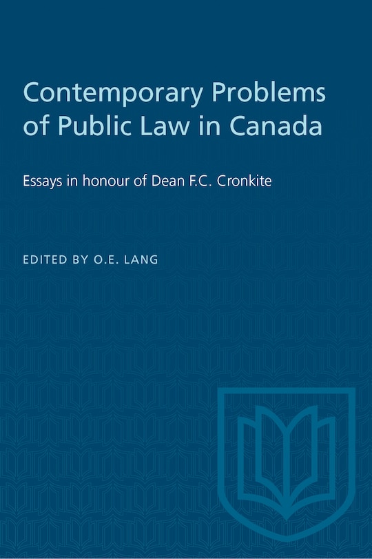 Front cover_Contemporary Problems of Public Law in Canada