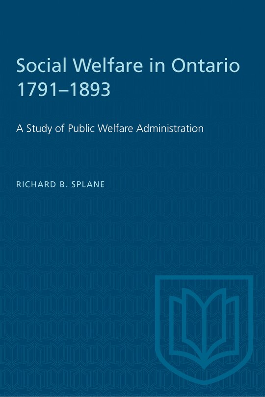 Front cover_Social Welfare in Ontario 1791-1893