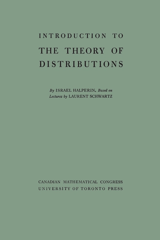 Front cover_Introduction to the Theory of Distributions