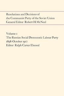 Front cover_Resolutions and Decisions of the Communist Party of the Soviet Union Volume  1