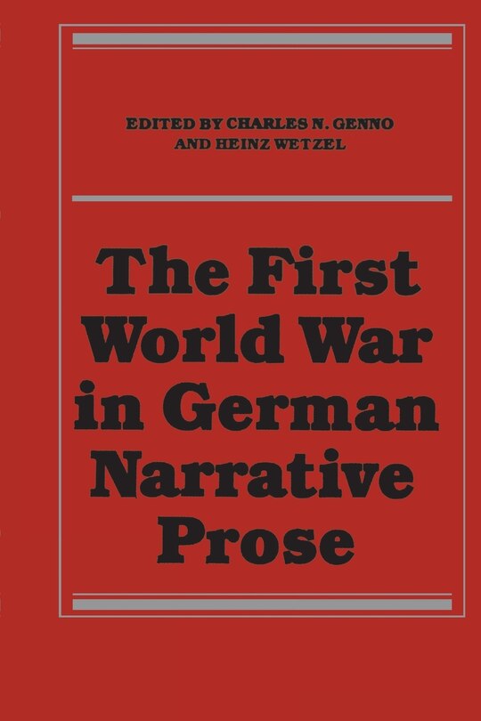 Front cover_The First World War in German Narrative Prose