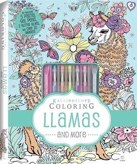 Front cover_KALEIDOSCOPE PASTEL COLORING KIT LLAMAS