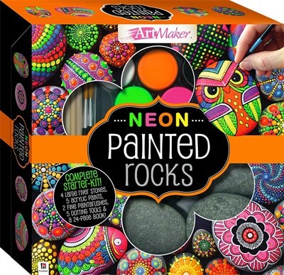 NEON PAINTED ROCKS