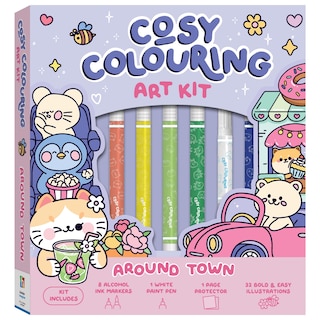 Front cover_Art Maker Cosy Colouring Around Town Kit