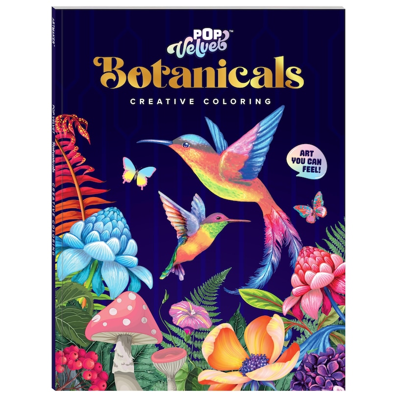 Front cover_Art Maker Pop Velvet Botanicals Coloring Book