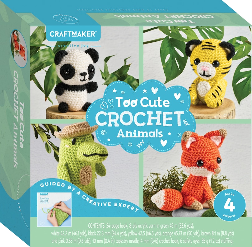 Front cover_Craft Maker Too Cute Crochet Animals Kit