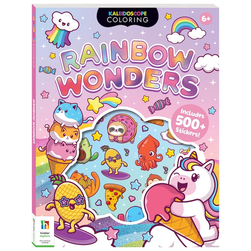 Couverture_Kaleidoscope - Sticker Coloring - Rainbow Wonders