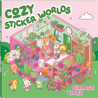 Couverture_Cozy Sticker Worlds Village Vibes