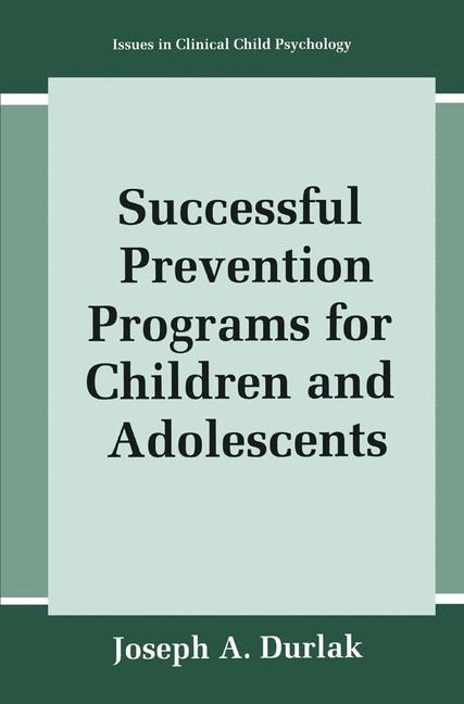 Front cover_Successful Prevention Programs for Children and Adolescents
