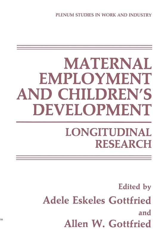 Front cover_Maternal Employment and Children's Development