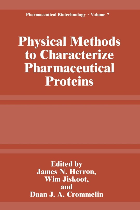 Couverture_Physical Methods to Characterize Pharmaceutical Proteins