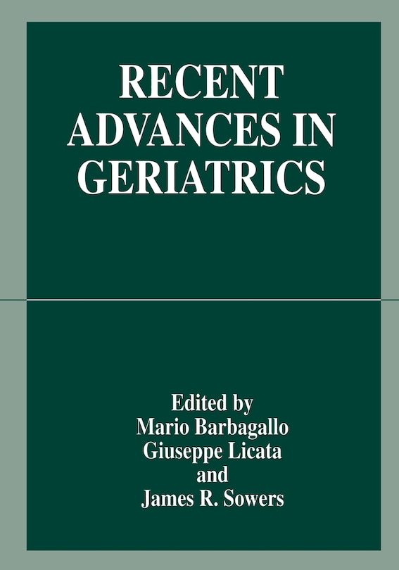 Front cover_Recent Advances in Geriatrics