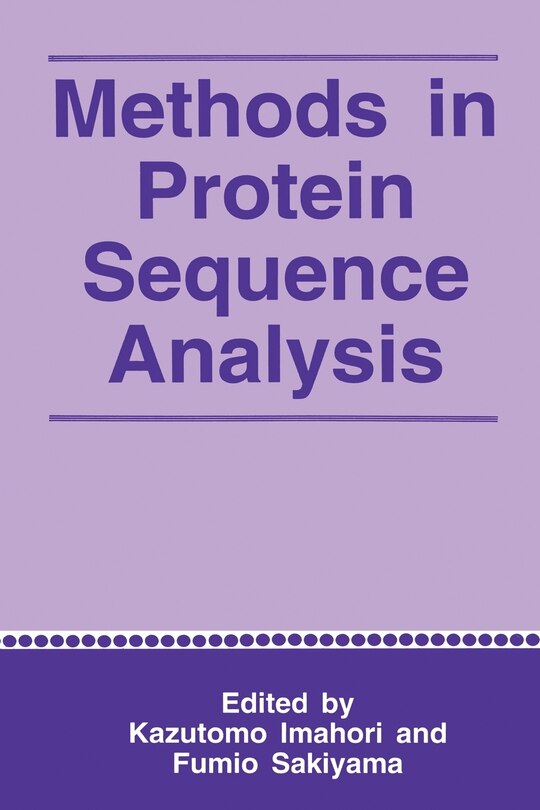 Front cover_Methods in Protein Sequence Analysis