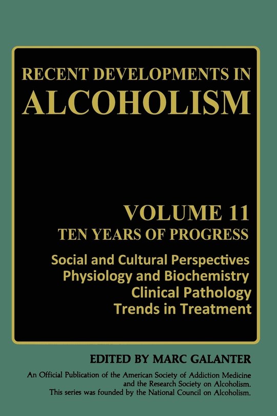 Front cover_Recent Developments in Alcoholism