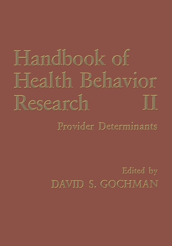 Front cover_Handbook of Health Behavior Research II