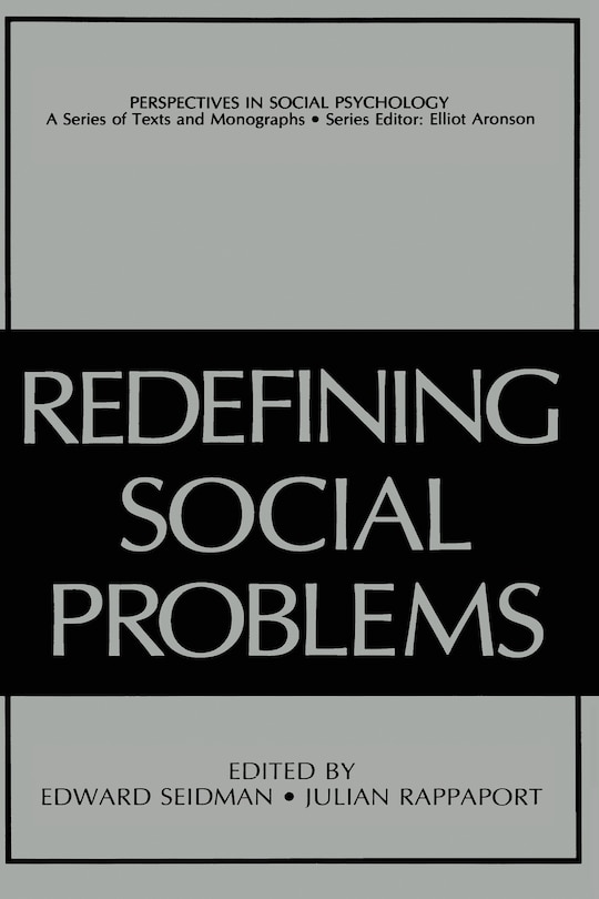 Couverture_Redefining Social Problems