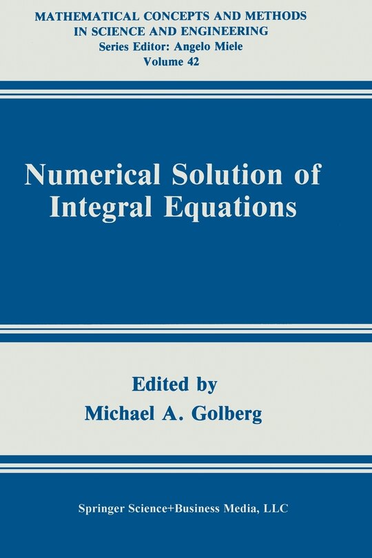 Couverture_Numerical Solution Of Integral Equations