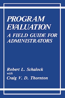 Front cover_Program Evaluation