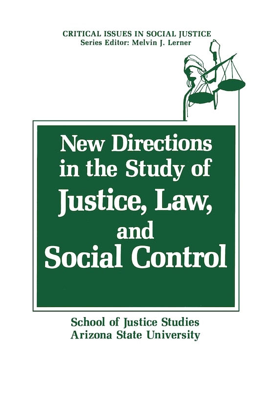Couverture_New Directions in the Study of Justice, Law, and Social Control