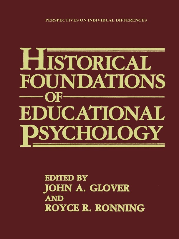 Front cover_Historical Foundations of Educational Psychology