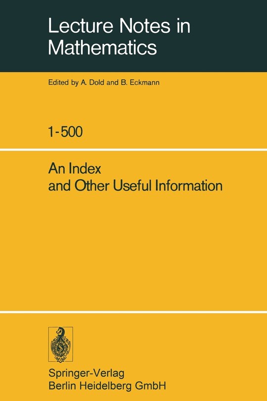Front cover_An Index and Other Useful Information