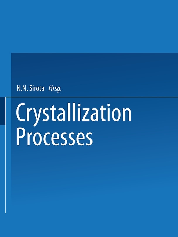 Couverture_Crystallization Processes