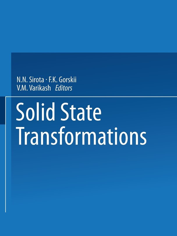 Front cover_Solid State Transformations
