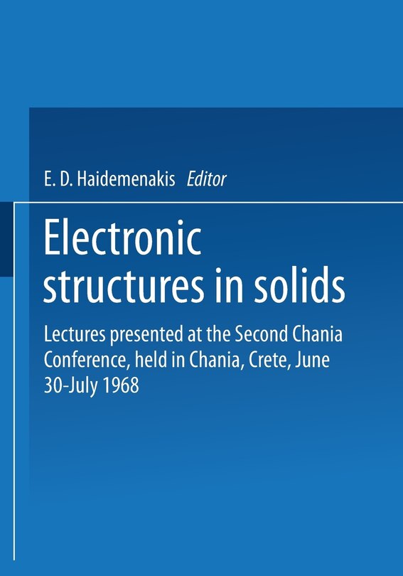 Couverture_Electronic Structures in Solids