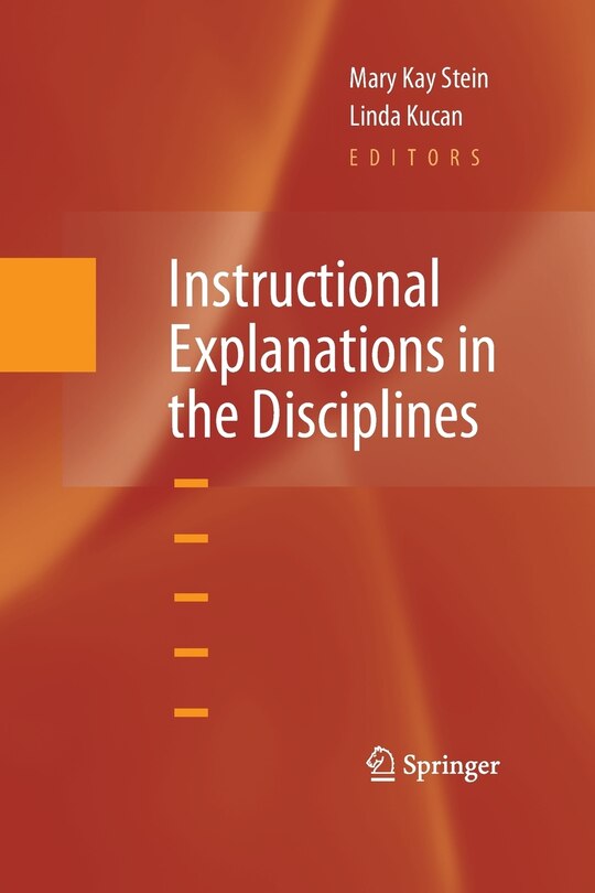 Couverture_Instructional Explanations in the Disciplines