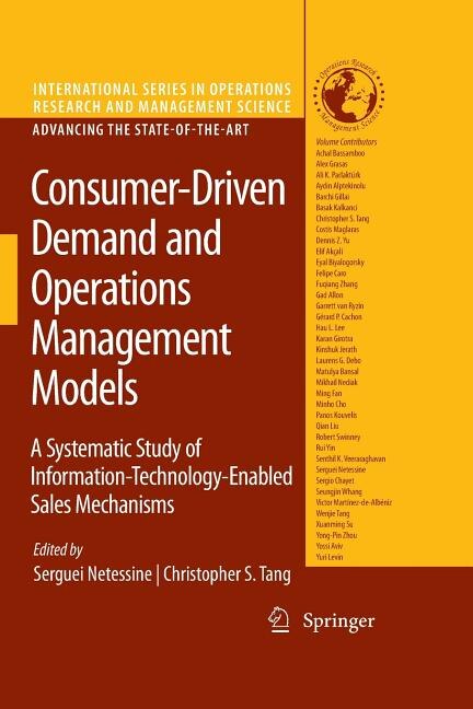 Front cover_Consumer-Driven Demand and Operations Management Models