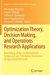 Couverture_Optimization Theory, Decision Making, and Operations Research Applications