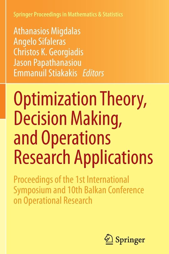 Couverture_Optimization Theory, Decision Making, and Operations Research Applications