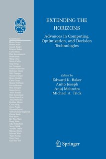 Couverture_Extending the Horizons: Advances in Computing, Optimization, and Decision Technologies