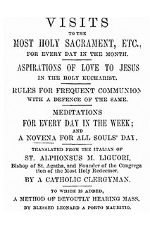 Front cover_Visits to the Most Holy Sacrament for Every Day of the Month