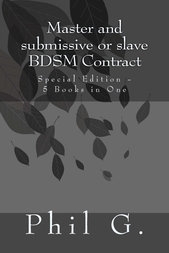 Couverture_Master and submissive or slave BDSM Contract - Special Edition - 5 Books in One