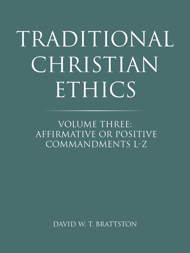 Front cover_Traditional Christian Ethics