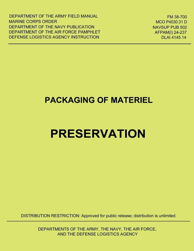 Front cover_Packaging of Material