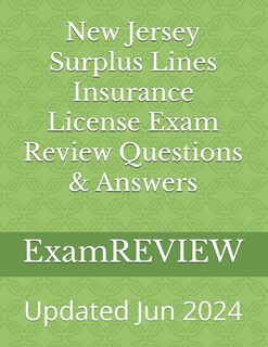 Front cover_New Jersey Surplus Lines Insurance License Exam Review Questions & Answers