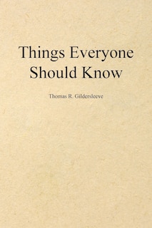 Front cover_Things Everyone Should Know