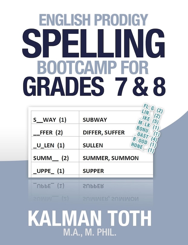 Front cover_English Prodigy Spelling Bootcamp For Grades 7 & 8
