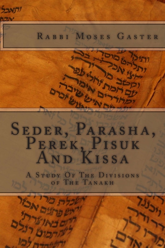 Front cover_Seder, Parasha, Perek, Pisuk And Kissa